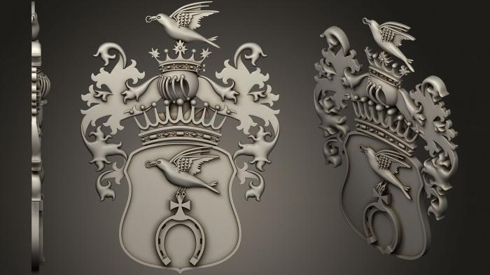 Coat of arms (GR_0384) 3D model for CNC machine